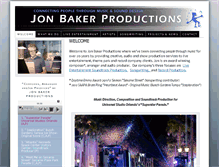 Tablet Screenshot of jonbakerproductions.com